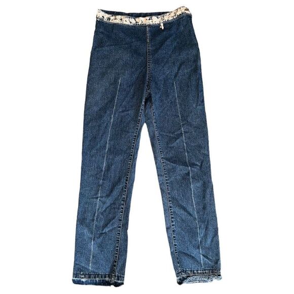 Rachel Comey High Waisted Bleach Washed Fray Jeans Size 2 - Picture 4 of 10